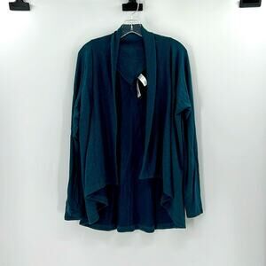 Athleta Nirvana Two Way Wrap Yoga Sweater - Deep Blue - Medium